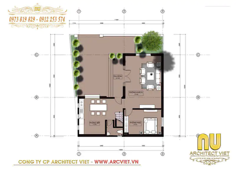 Bản vẽ mặt bằng tầng 1