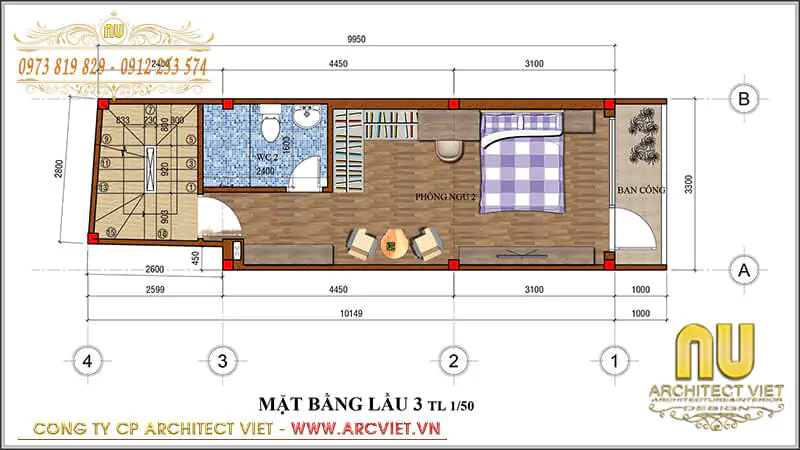 thiết kế nhà 30m2 4 tầng