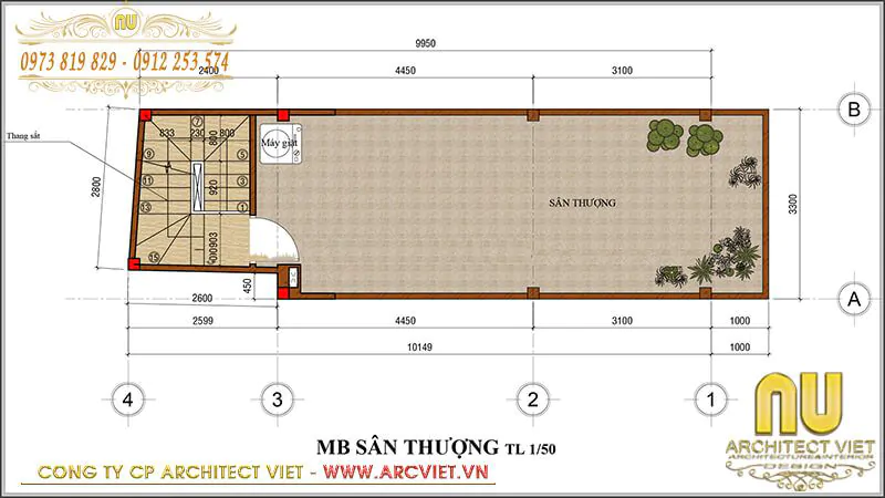 Mặt bằng sân thượng