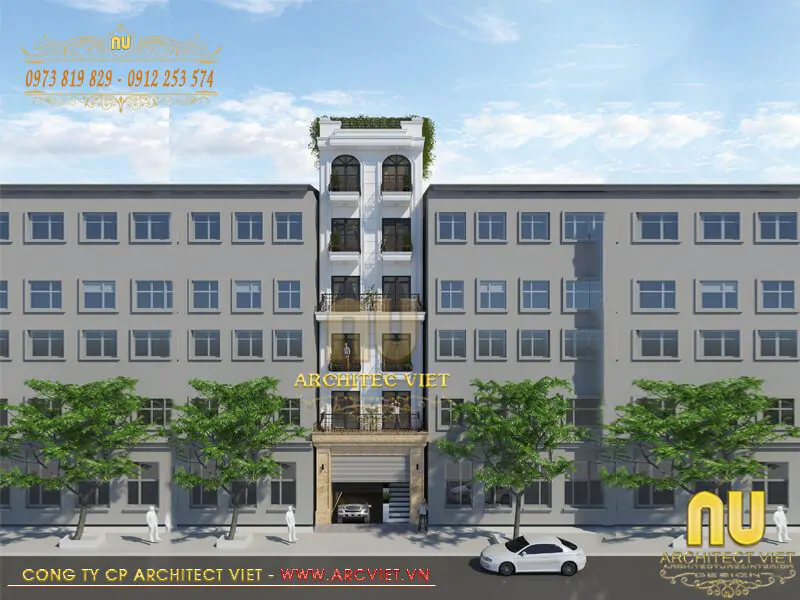 thiết kế nhà cho thuê trọ 140m2