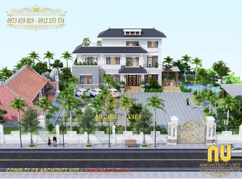 biệt thự sân vườn 500m2