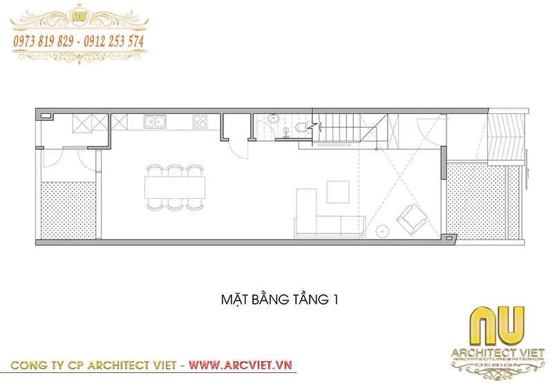 mẫu nhà 2 tầng mái lệch đẹp