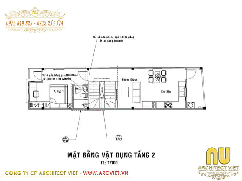 mẫu nhà 5x16m có gara