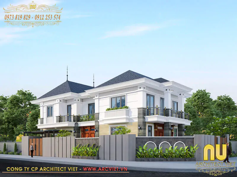 mẫu nhà 2 tầng 7x12m