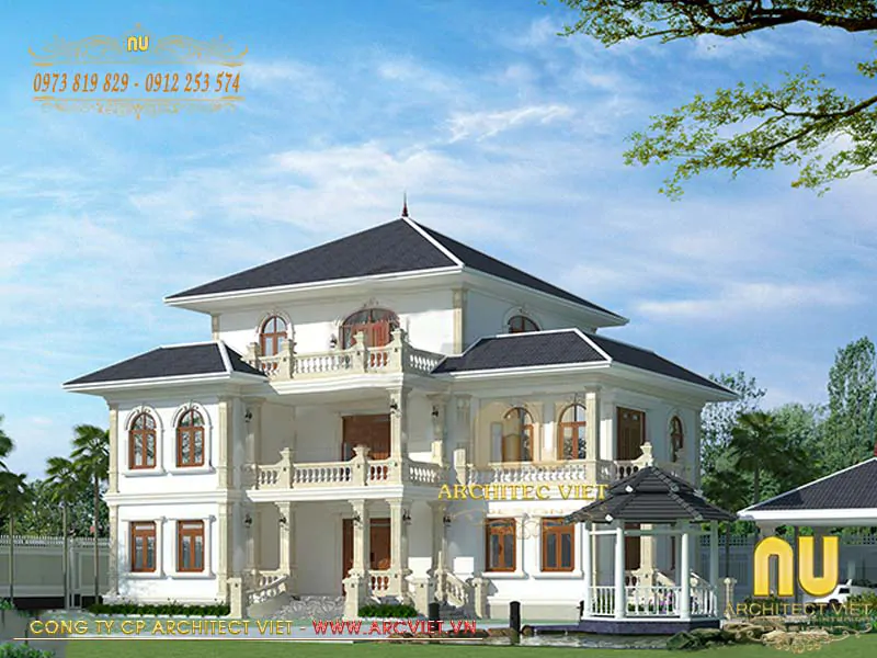 mẫu nhà vuông 2 tầng 70m2