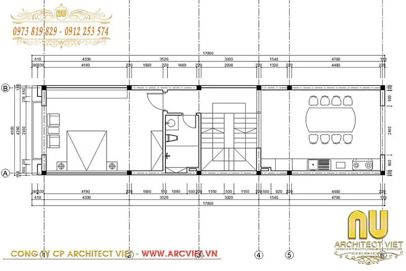 Bản vẽ bố trí mặt bằng tầng 3