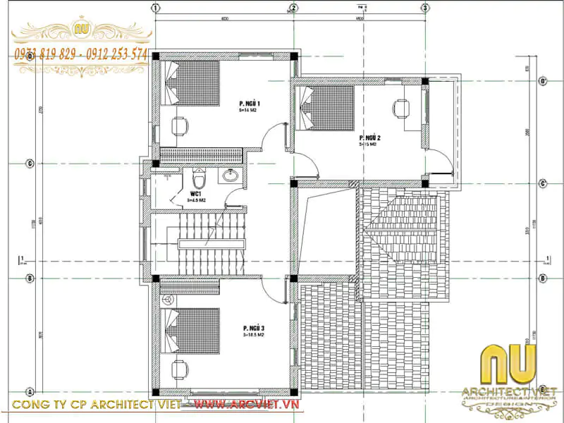 thiết kế nhà 2 tầng đẹp hiện đại