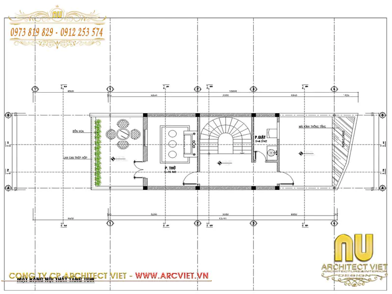 thiết kế nhà rộng 4m dài 15m