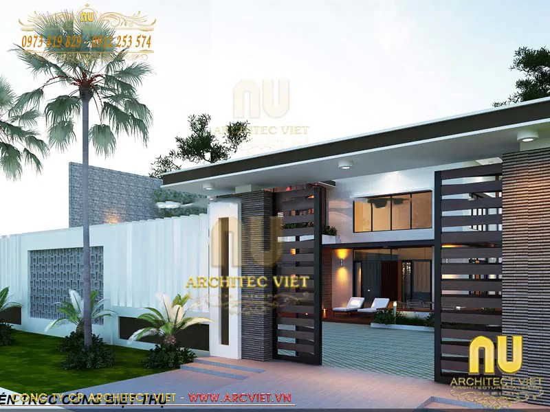 nhà 2 tầng phong cách hiện đại