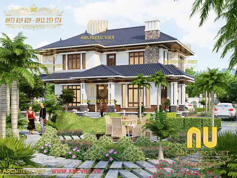 thiết kế biệt thự sân vườn hiện đại