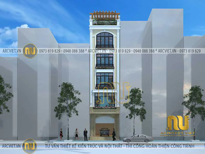 mẫu nhà phố 82m2