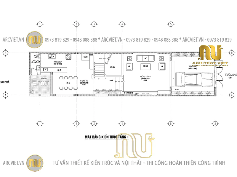 nhà phố 3 tầng mái thái