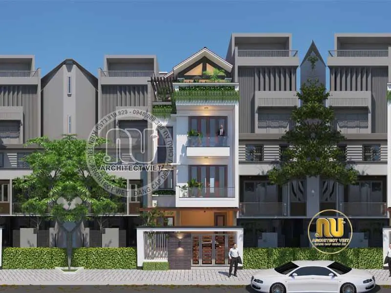 Thiết kế nhà phố ngang 6m dài 25m