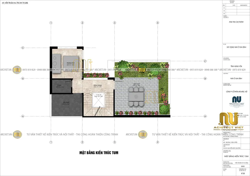 Thiết kế nhà rộng 7m dài 9m