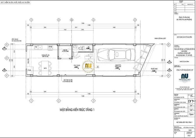 Nhà ống 5 tầng 1 tum có thang máy