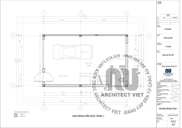 Xây nhà ống 5 tầng mặt tiền 5,5m