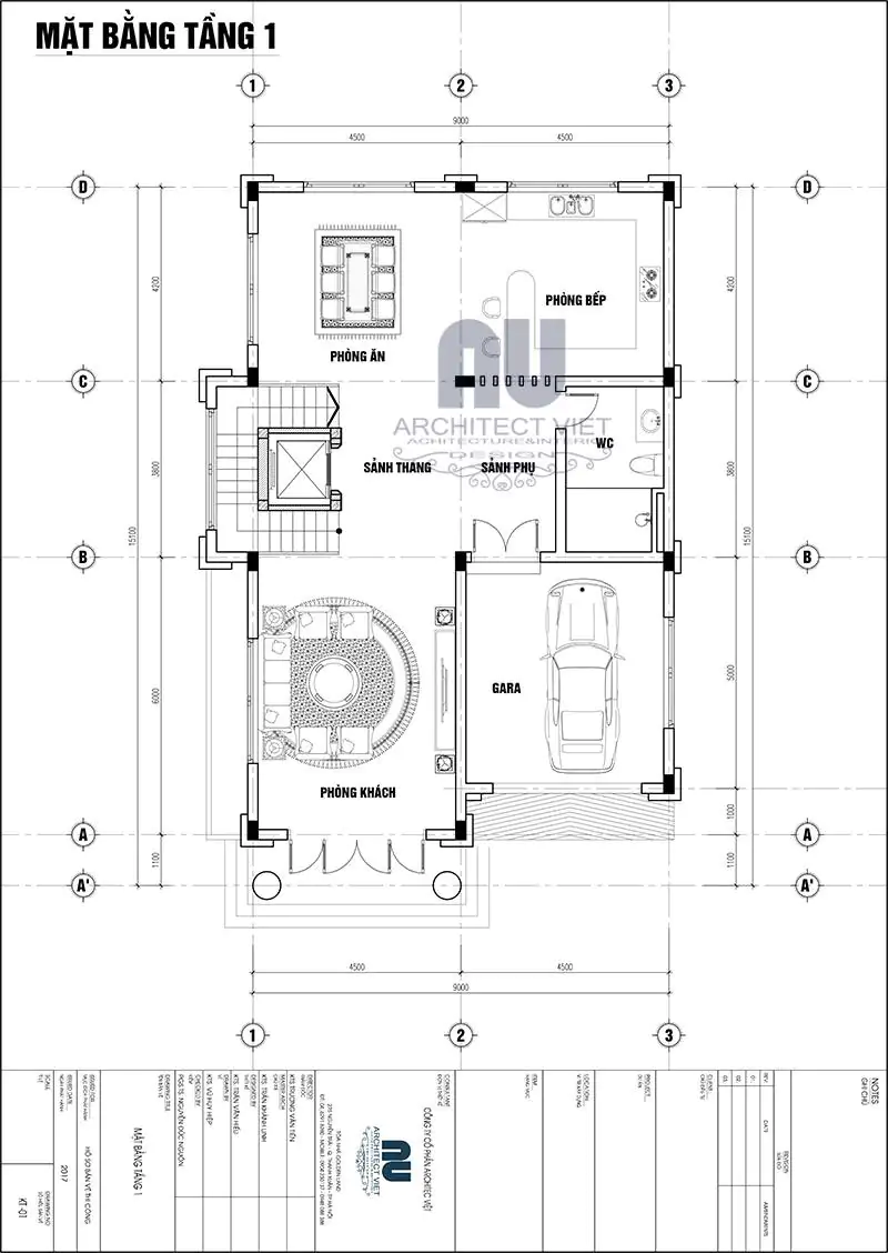 Mẫu biệt thự có gara