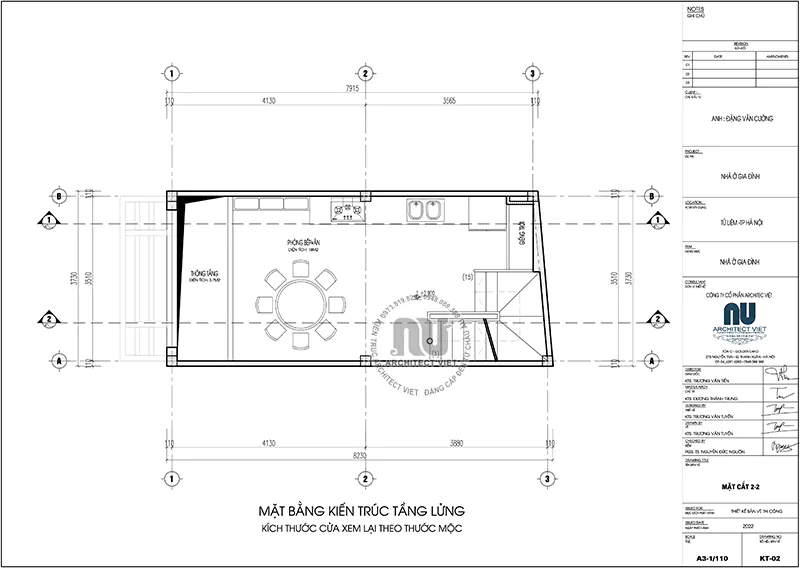 Mặt bằng kiến trúc tầng lửng