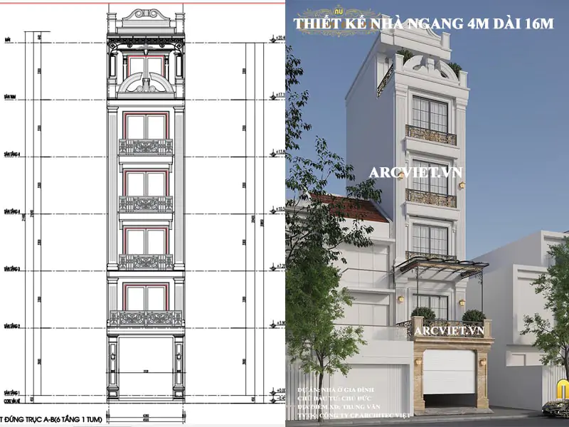 Thiết kế nhà 4m dài 16m kết hợp kinh doanh nhà chú Đức ở Trung Văn Hà Nội