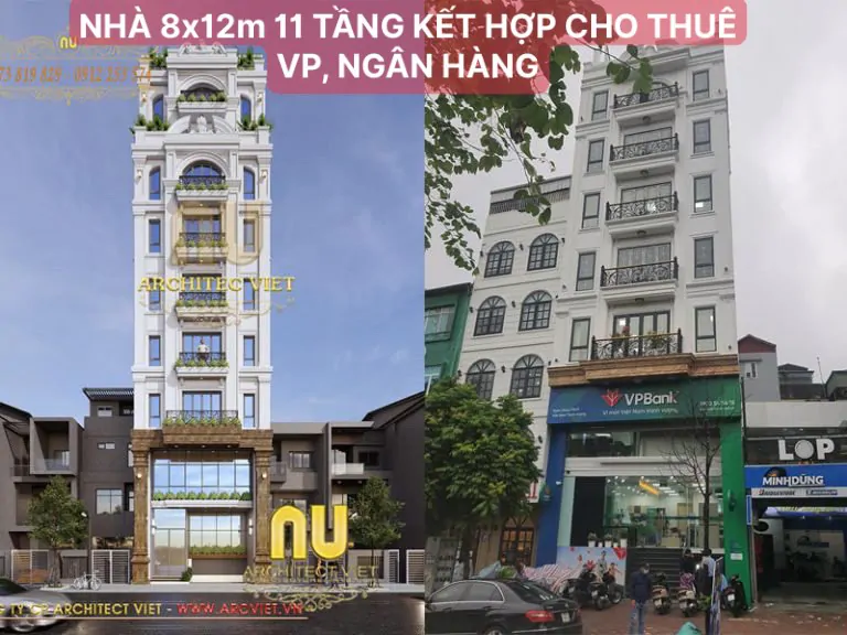 Nhà 8x12m 11 tầng kết hợp cho thuê văn phòng, kinh doanh cao cấp, Anh Đức 101 Kim Đồng Giáp Bát Hà Nội