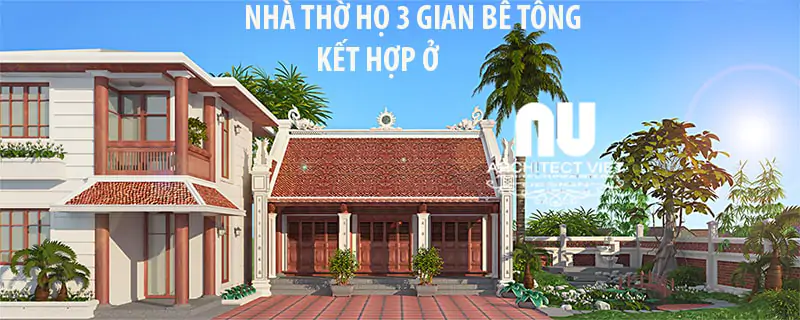 Nhà thờ 3 gian bê tông kết hợp ở nhà chú Bính Long Biên Hà Nội