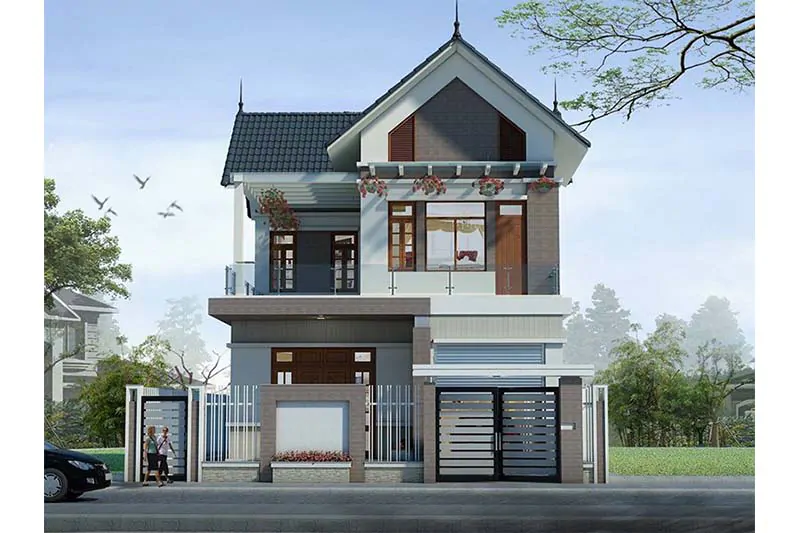 Thiết kế nhà ngang 8m dài 15m