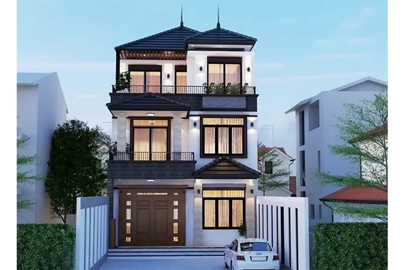 Thiết kế nhà ngang 7m dài 20m