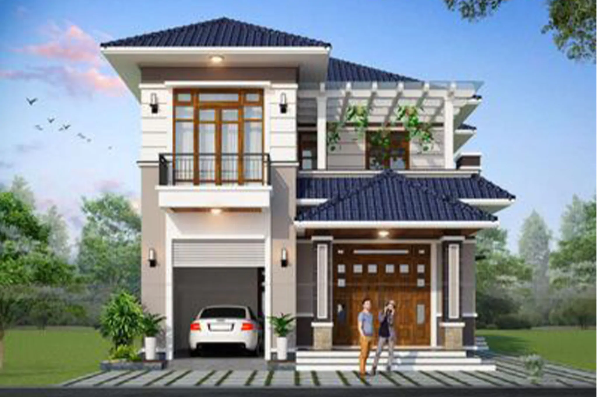 Mẫu nhà 120m2 hiện đại