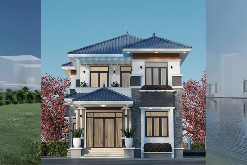 Thiết kế nhà vuông 9×9m đẹp