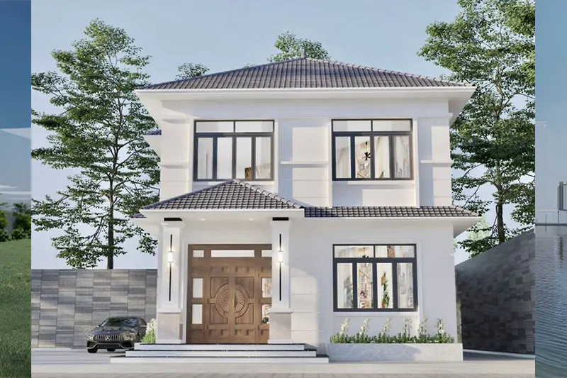 Thiết kế nhà vuông 9×9m đẹp