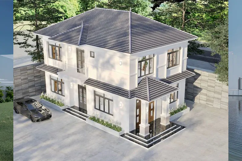 Thiết kế nhà vuông 9×9m đẹp