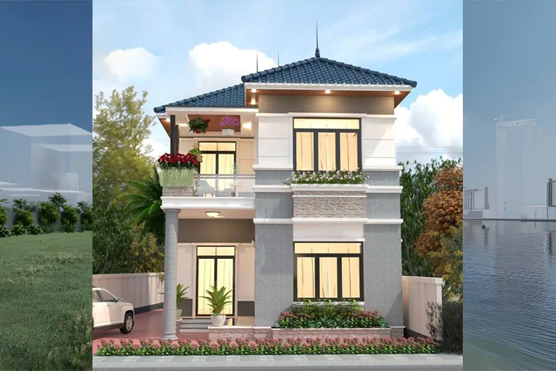 Thiết kế nhà vuông 9×9m đẹp