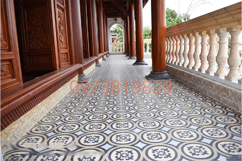 Nhà 5 gian bê tông giả gỗ