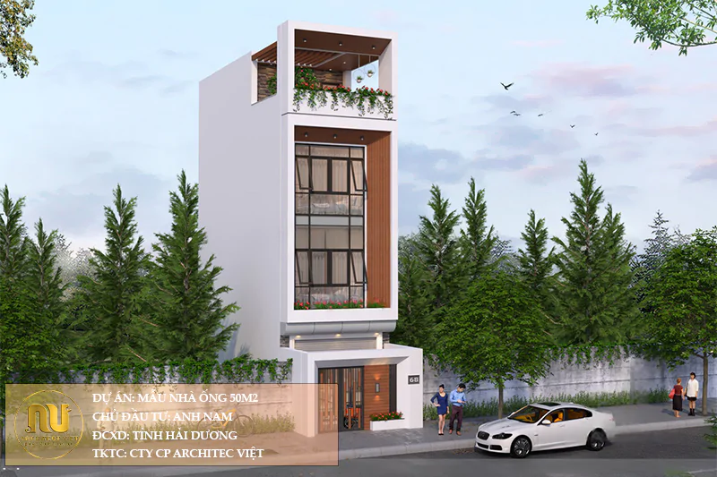 Mẫu Thiết Kế Nhà Ống 50m2 Đẹp