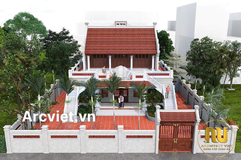 Mẫu Nhà Thờ 2 Tầng Tôn Nghiêm Cho Dòng Họ