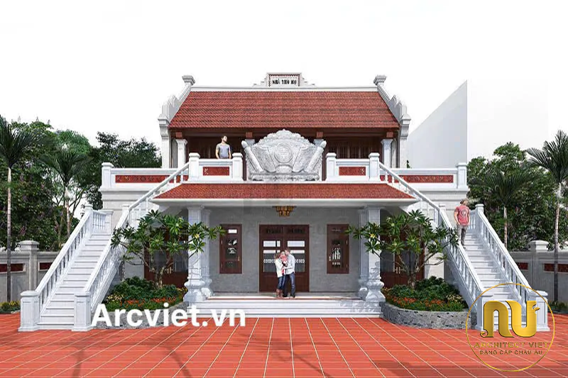 Mẫu Nhà Thờ 2 Tầng Tôn Nghiêm Cho Dòng Họ