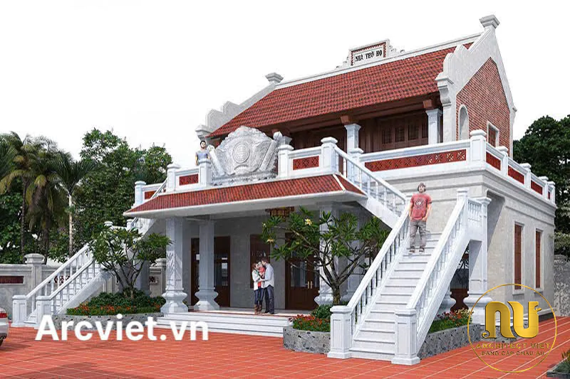 Mẫu Nhà Thờ 2 Tầng Tôn Nghiêm Cho Dòng Họ