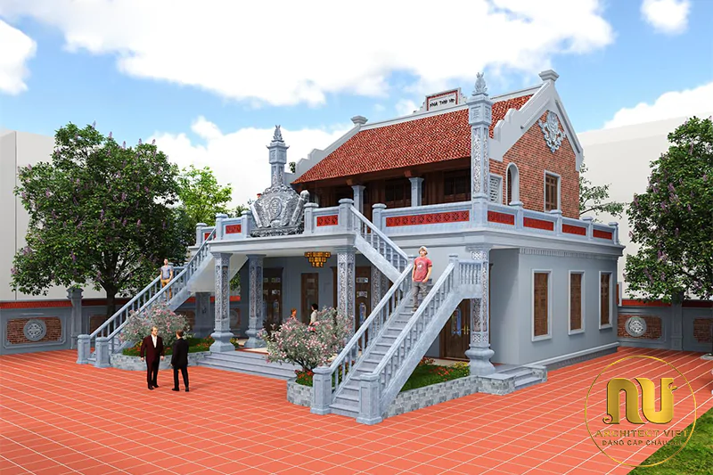 Mẫu Nhà Thờ 2 Tầng Tôn Nghiêm Cho Dòng Họ