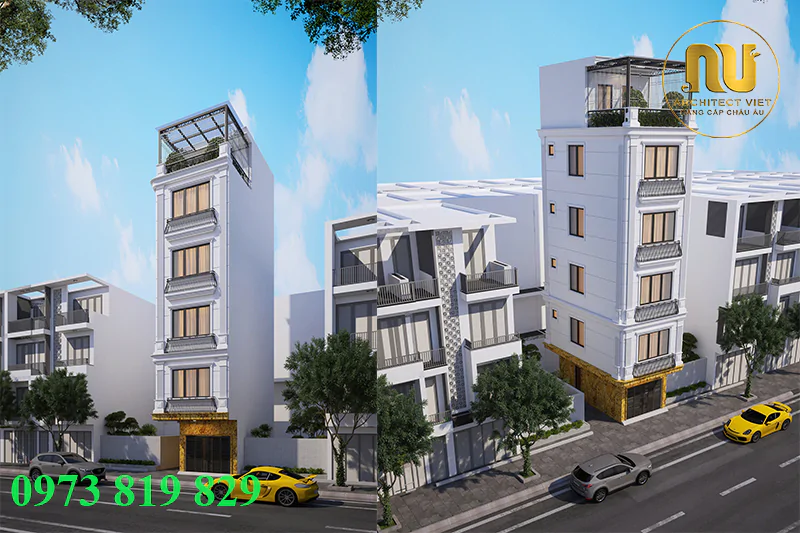 Thiết Kế Nhà 60m2 Mặt Tiền 5m